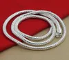 Silver 40-75cm 925 1MM/2MM/3MM solid Chain Necklace For Men Women Fashion Jewelry fit pendant4732150