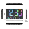 Wall Clocks Colorful Digital Clock Temperature Date Week Multifunction Electronic Alarm Home Hanging Large Led