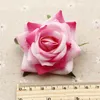 Dekorative Blumen 10pcs 5cm Simulation Flanellelette künstlicher Seidenblumkopf Rose für Hochzeitdekoration DIY Schuhe Hüte Kranzmaterialien