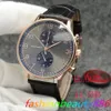 Nuovo orologio cronografo sportivo batteria limitata orologio orologio argento quarto orologio da polso professionale pieghevole uomo chiusura orologio blu cinghia in pelle blu