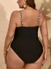 Swimwear femminile più taglia 5xl Donne 2024 Bikini sexy Swimsuit Swimsuit Closed Body Up Body Up LEOPARD BACKING SUD BACKING ADEDA