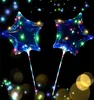 Целые светодиодные воздушные шары звездные сердца в форме воздушных шаров с светодиодными струнными светильниками на день рождения свадебная вечеринка Decor2557834