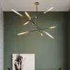 Lampadario a LED a tubo di vetro nordico per soggiorno da pranzo cucina barra da letto lampada a sospensione decorazione per la casa sospesa