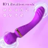 Poderoso vibrador de varinha mágica de cabeças duplas para mulheres estimulador de clitóris GSPOT Feminino Massager Toys Sexo Casal Adultos 18 240507