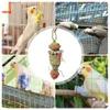 Autres fournitures d'oiseaux Parrot de recherche de recherche de nourriture en bois Palme tissé parakets multifonctionnels Jouets de morsure de morsure