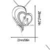 Colliers pendants Collier de coeur de mode exquis pour femmes charme amour maman colorf zircon bijoux classique de la fête des mères chutes drop dhyt4