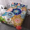 Bettwäsche Sets segneliving 3d Boho Blumenkunst farbige Zeichnung Blume Bettbedeckung