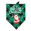 Vêtements de chien de Noël habille des chats et chiens mignons de panta Père Noël serviette à plaid noir rouge vert rouge