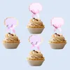 Feestbenodigdheden 5 stcs lege ruimte kan diy cake topper gelukkige verjaardag bruiloft baby shower aangepaste zegenwoorden decor schrijven