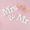 Wedding Decorations Log Color White Letter Set Mr Mrs Decor Props Just Married Wedding Events Party DIY Decor Wedding Sign 240429