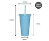 24oz ijs koud drankje plastic acryl pp cup vaste kleur 710 ml herbruikbare matte bpa gratis plastic zomerkopjes met deksels en stro