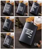 8oz Stainless Steel Hip Flask English Letter Black Personalize Flask Outdoor Portable Flagon Whisky Stoup Wine Pot Alcohol Bottle 3615222