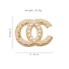 Broches broches 20 de concepteur de style Brooch Brand Lettres Diamond Pin Géométrique Luxury Femmes Crystal Rinestone Pearl pour célèbre fête Jewe OTGPM