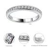 Simple Fashion Femmes Moisanite Anneaux S925 Silver Pass Test Moisanite Ring pour anniversaire de mariage pour les hommes Fashion Engagemen Ring Size 5-11