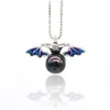 Paramètres de bijoux S925 SIER PEARL PENDANT MONTS Collier Accessoires DIY ENAMEL BAT DROP livraison DHB24