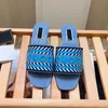 Designer Sandals Women Slides Teli piatti Slippista vintage Nero Muli azzurro Muli Logo Denim Slide Slide Sandals Sumpi Summer Casual Tela Scarpe