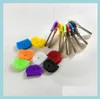 Keychains Soft Key Cap Er Topper Sile gummihylsa ringar Identifier Identifiera dina MTI -färger hela droppleverans 2021 Fashion7981409