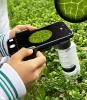 Pocket Microscope Kids Science Kit: 60-120x Bildungsmini Handheld-Mikroskop mit LED-Licht für Outdoor-Stammlernen