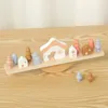 Balance Games Puzzle Toys Montessori Early Education Stacking Game Wood Forest House Block upplysningsleksak för barn gåva 240509