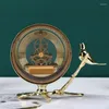 Table Clocks European Style Clock Retro Creative Metal Bird Living Room Decoration Home Christmas Gift Decor