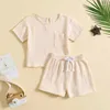 Kleidungsstücke Cotton Leinen lässige Baby Jungen Mädchen Sommer-Outfit