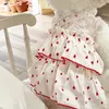 Dog Apparel Pet Clothes Heart Cake Skirt For Dogs Clothing Cat Small Suspender Dress Cute Thin Summer Girl Chihuahua Products 2024
