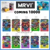 Puffstänger MRVI kommer 10000 puffs Vaper Desechable 19 ml Förfylld granatäpple Banana Waterelon Fruit Juice 650mAh Cart Battery Fast Ship Puff Bars Muha Meds Fryd