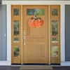 Dekorativa blommor Fake Pumpkin Door Hanger Fall Wreath Artificial Flower Plast Portable Welcome Sign 1pc Autumn Halloween Garden