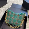 10a Fashion Women Crossbody Chain Designer Bag kleurrijke onderarm kwastje ketting schoudergoud voor zakstofstoffen tas gjocb
