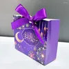 Enveloppe cadeau 10pcs Eid Mubarak Paper Emballage Paper Box Middle East Holiday Candy Colorful Al Adha Goodie Supply