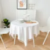 Tkanina stołowa kwadratowy okrągły okrągłe sztuka czysty kolor mały i świeży _jes4251