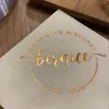 Fourniture de fête 50pcs serviettes d'anniversaire personnalisées cocktails personnalisés boisson imprimée en feuille d'or décora
