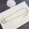 18K Gold Luxury C Lettres Sailormoon Love Heart Collier Designer Bijoux pour les femmes Moisanite Chain Chatin Clover Lettre Diamond Pendante Colliers