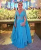 Blue A-Line Mother of the Bride Dresses Lace Chiffon Prom PROM FORMA FORMULA