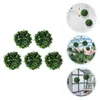 Decoratieve bloemen 5 pc's kunstmatige grasbal faux planten indoor topiary balls plastic gesimuleerd