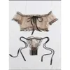 Leuke lingerie sexy dames mesh perspectief van schouderbein ondergoed set