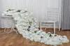 2M Luxury White Rose Hydregea Artificial Flower Row Runner Arch Road Cited Floral for Wedding Party DIY Decoración9268437