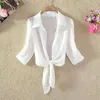 Robes décontractées étés Fashion Floral Printing Elegant Tank Robe White Lace Up Shirt Set Dames Sans manches