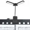 Lampes de table LED Musique Stand Light Light Pliage Piano Lamp Clip réglable sur le livre rechargeable pour la grande lecture