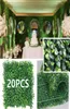 20pcs Plantes artificielles Mur de l'herbe Déclassement des fleurs de mariage Boxwood Panels de haies en bois pour IndooroutDoor Garden Decor 25x25cm 22014065333