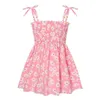 Vestidos de menina Vestido de garotas de criança de verão com vestido de praia de chiffon linda garota florestal mangas mangas vestido 24045