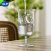 Copa de copa de vino Klp Cóctel de cristal con tallos largos para el hogar rojo y blanco El
