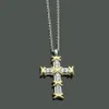 Lüks Tasarımcı Gold Cross Elmas Kolye Çapraz Küpe Seti Stil Orijinal Moda Klasik Bilezik Kadın Mücevher Hediyesi 259y