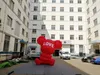 6mh (20 piedi) con pompere del bluwer Factory Red gonfiabile con palloncini Love Bear with Light for Wedding Party Music Park Decoration