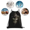 Rucksack Gorilla Art Design für APE -Liebhaber Backpacks Mode -Kordel -Taschen Bündel Pocket Lagertasche Travel School