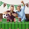 Disposable Dinnerware Football Decorations For Party Paper Plates Napkins Cups Tablecloth Banner Theme