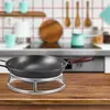 Kitchen Storage Pot Rack Heat-proof Round Stand Wok Stainless Steel Holder Metallic Line