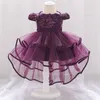 Girl Dresses Baby Birthday Party Gown Holiday Dress 2024 For Girls Elegant Evening Wedding Bridesmaid Outfit Luxury