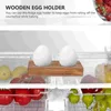 Dinware sets 2 pc's houten eiervak eieren houder voor koelkast opslagcontainer aanrechtkeuken