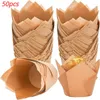 Backformen 50pcs Tulpe Cupcake Liner Premium ölproftige Becher Muffinhalter Wrapper